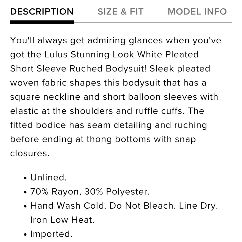 NWT Ruched Bodysuit Top - Picture 10 of 10